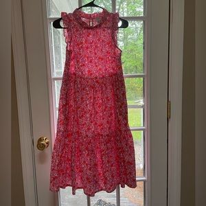 JCrew Floral tiered midi dress